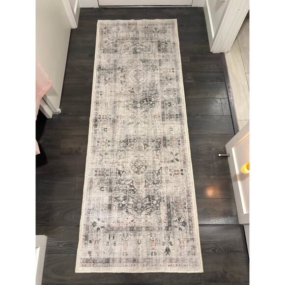 Ruggable Sarrah Flatwoven Rug Cover Only 2.5’x7’ Blue Quartz Runner Size - Picture 2 of 7